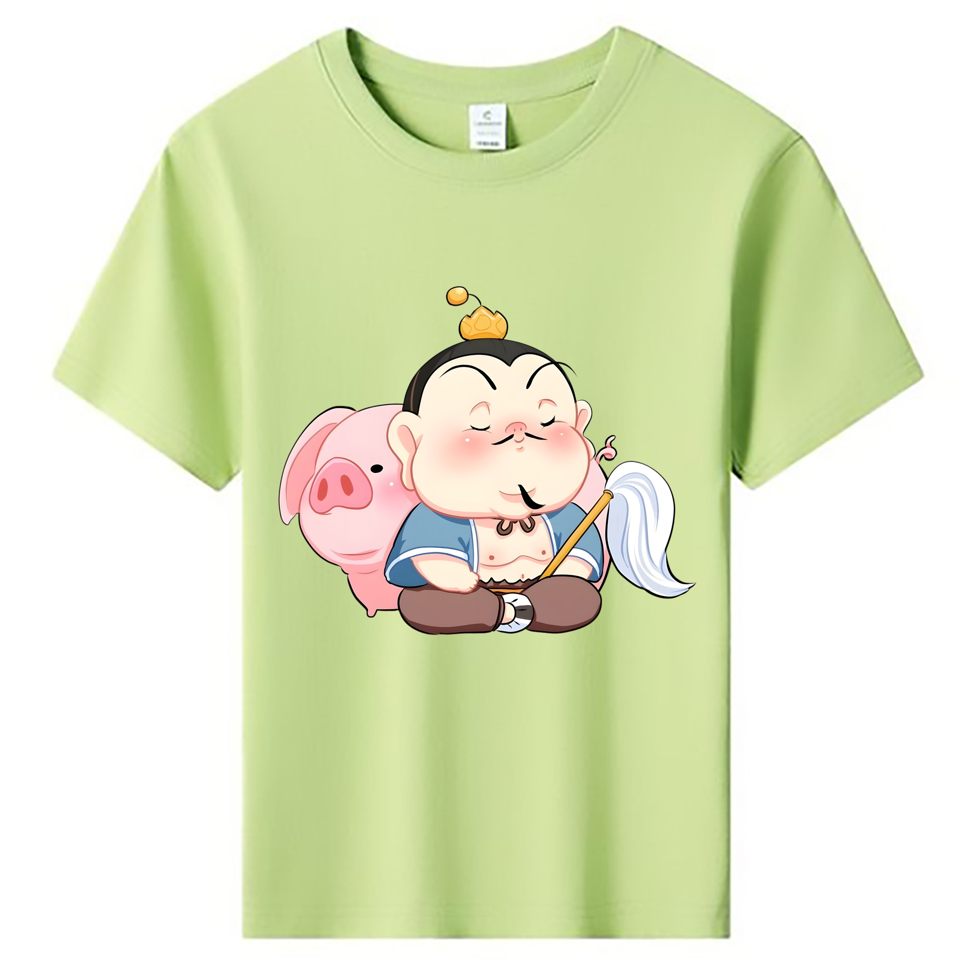 （画像用） Ne Zha 2 ナタ 魔童の大暴れ 綿100％キッズTシャツ（フロントプリント）
